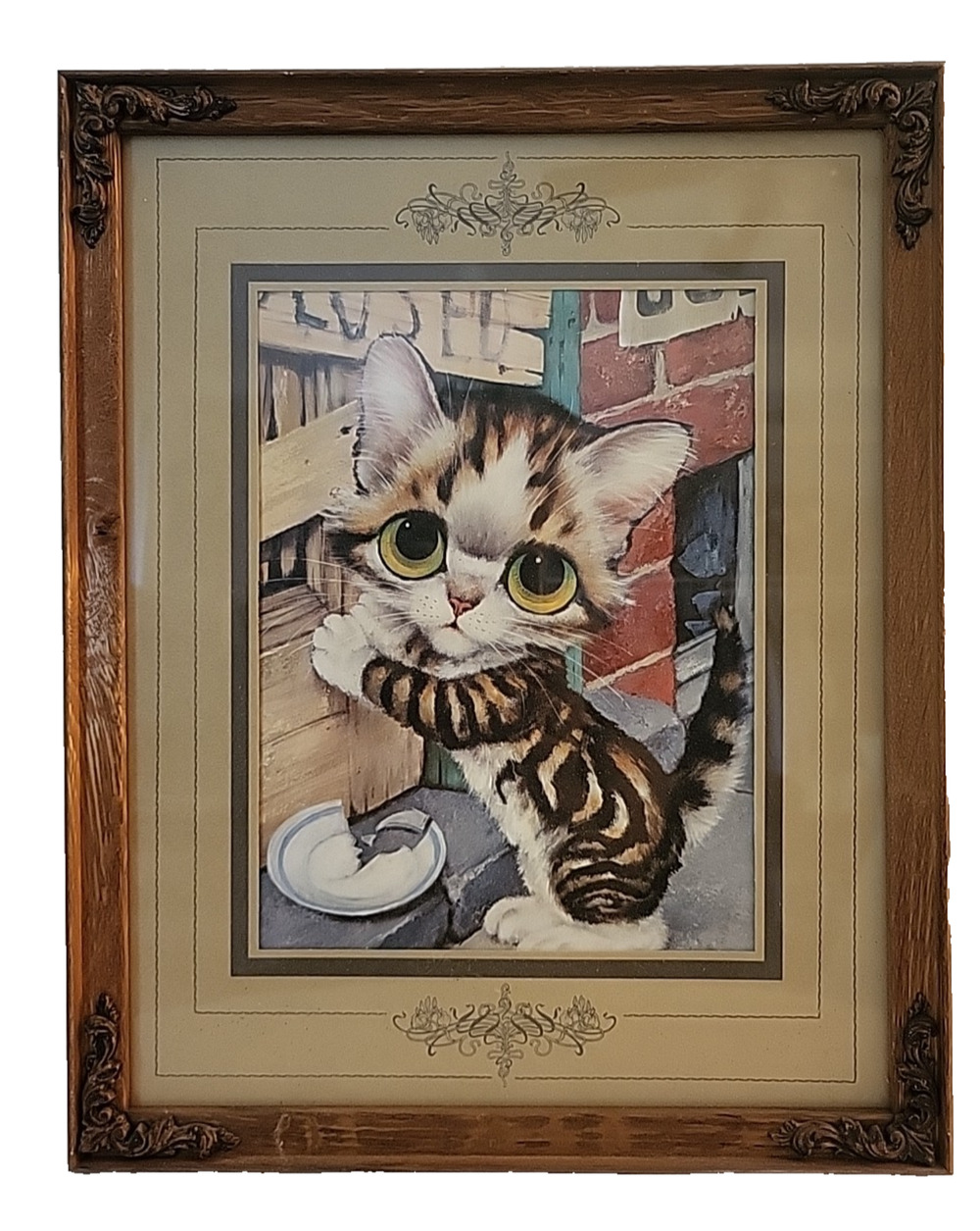 Vintage Gig Gerard Goodenow "Pity Kitty" Print Big Eye 1960s 12 x 15" Litho